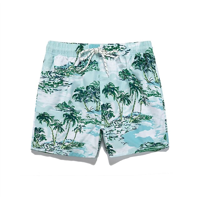 

Men's Classic Style Casual / Sporty Shorts Beach Shorts Drawstring Short Pants Sports Outdoor Daily Tree Comfort Soft Mid Waist Green S M L XL XXL