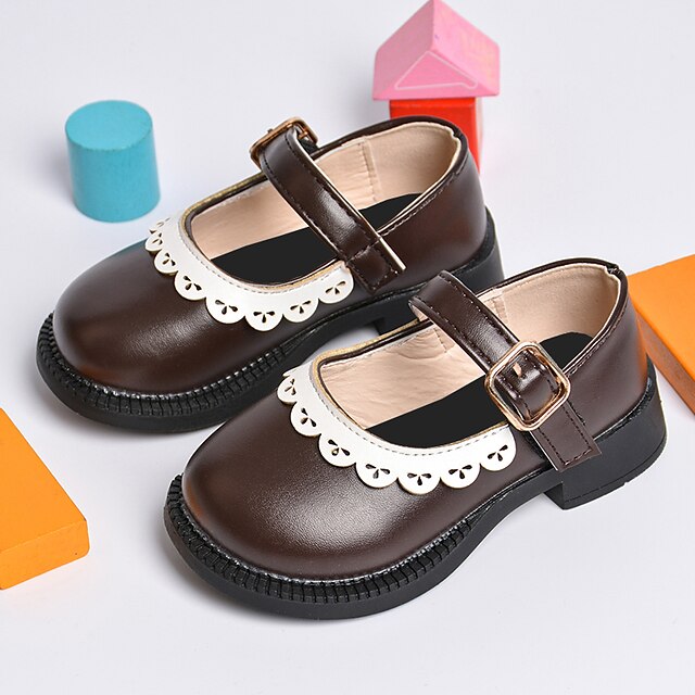 Shoes & Bags Kids Shoes | Girls Flats Lolita Flower Girl Shoes Formal Shoes Princess Shoes PU Non-slipping Little Kids(4-7ys) Th