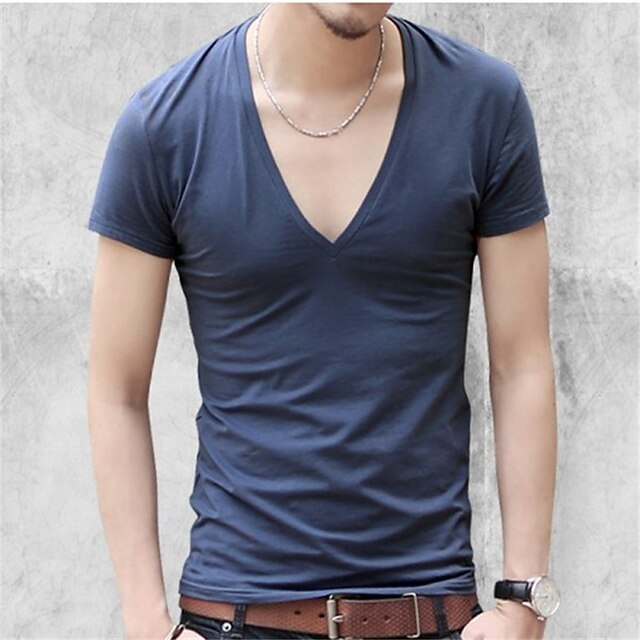 

Men's T shirt Hot Stamping Graphic Letter V Neck Casual Daily Print Short Sleeve Tops Lightweight Fashion Big and Tall Sports Light Pink Black / Gray Black