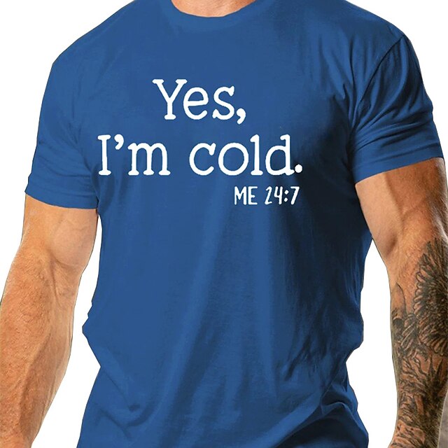 

Men's T shirt Hot Stamping Letter Crew Neck Casual Daily Print Short Sleeve Tops Lightweight Fashion Big and Tall Sports Blue White Black