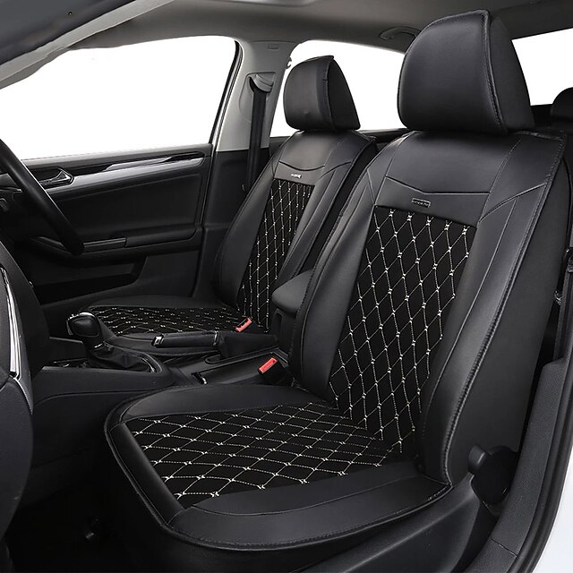 

StarFire High End Luxury PU Leather Universal Car Seat Cover Artificial Suede Diamond Pattern for Most Car Interior Seat Cover 1pcs