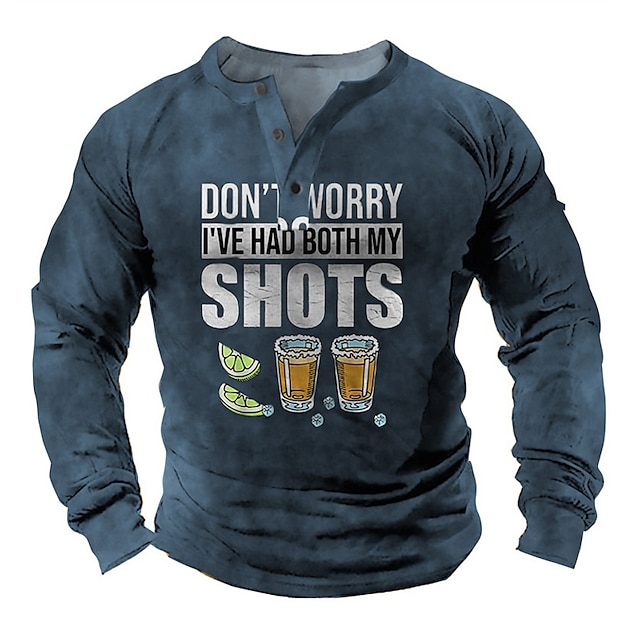 

Men's Unisex Sweatshirt Pullover Graphic Prints Print Casual Daily Sports 3D Print Casual Vintage Drink Hoodies Sweatshirts Blue