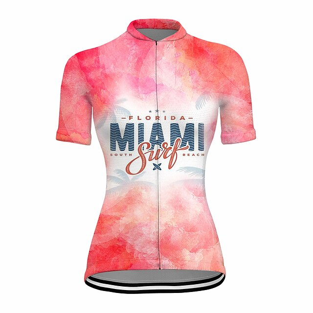 

21Grams Women's Short Sleeve Cycling Jersey Summer Spandex Red Bike Top Mountain Bike MTB Road Bike Cycling Quick Dry Moisture Wicking Sports Clothing Apparel / Stretchy / Athleisure