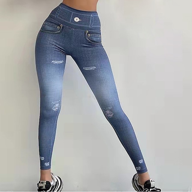 Women's High Waist Yoga Pants Jeggings 