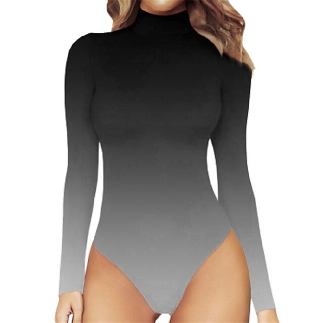 

Women's Swimwear Rash Guard Diving Swimsuit Blue Gray Purple High Neck Bathing Suits New Vacation Fashion / Modern / Padded Bras