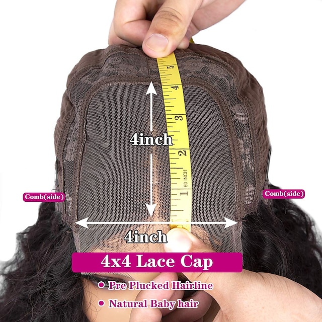 Beauty & Hair Wigs & Hair Pieces | Lace Front Wigs Human Hair for Black Women Glueless Water Wave Wigs 150% Density Brazilian Un