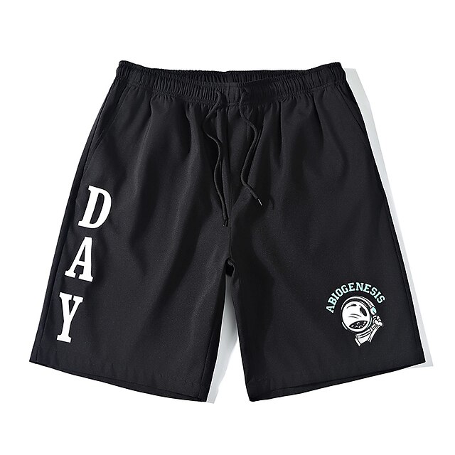 

Men's Stylish Chino Shorts Knee Length Pants Casual Daily Graphic Mid Waist Black Dark Gray Apricot M L XL XXL