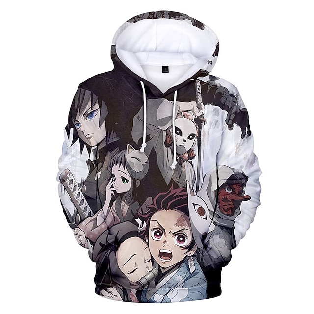 

Inspired by Demon Slayer: Kimetsu no Yaiba Kamado Nezuko Kamado Tanjiro Tomioka Giyuu Hoodie Cartoon 100% Polyester Anime Harajuku Graphic Kawaii Hoodie For Men's / Women's / Couple's