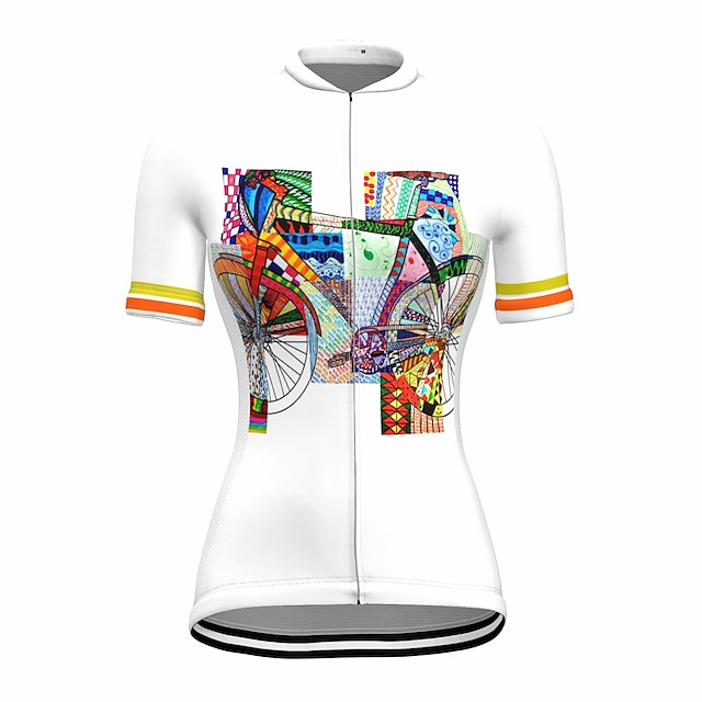 

21Grams Women's Short Sleeve Cycling Jersey Summer Spandex White Bike Top Mountain Bike MTB Road Bike Cycling Quick Dry Moisture Wicking Sports Clothing Apparel / Stretchy / Athleisure