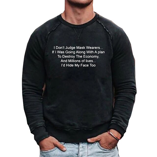 

Men's Sweatshirt Pullover Graphic Letter Print Sports Outdoor Casual Daily Hot Stamping Basic Casual Hoodies Sweatshirts White Black Red