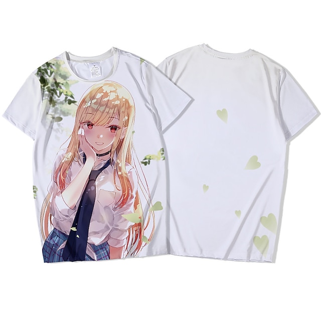 

Inspired by My Dress-up Darling Marin Kitagawa T-shirt Cartoon 100% Polyester Anime Harajuku Graphic Kawaii T-shirt For Men's / Women's / Couple's