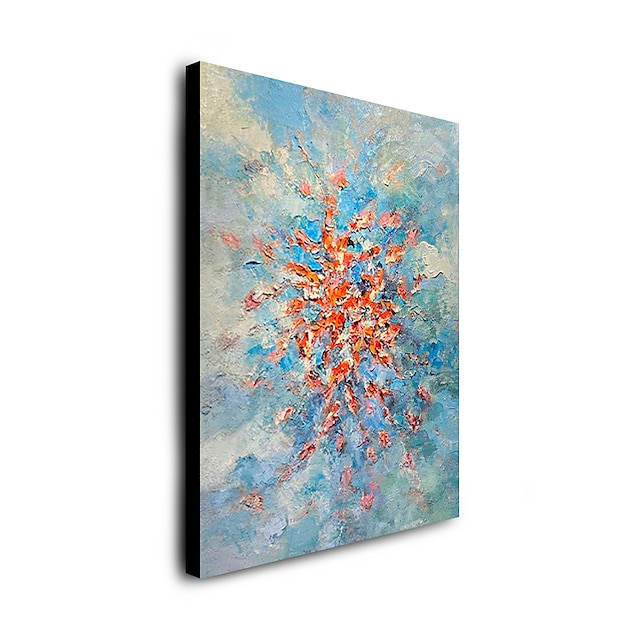 Home & Garden Wall Art | Oil Painting Hand Painted Vertical Abstract Modern Stretched Canvas - BW54012