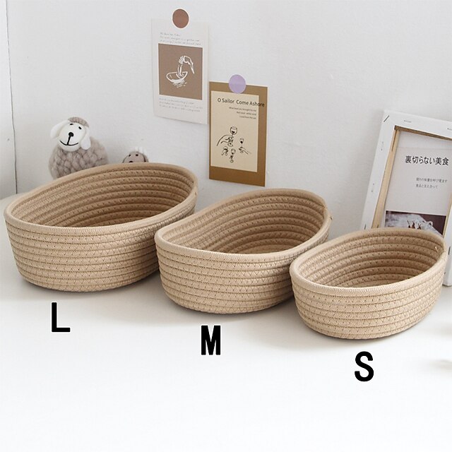 Home & Garden Home Decor | 1pc Solid Color Storage Basket Cotton Fabric - CO25558