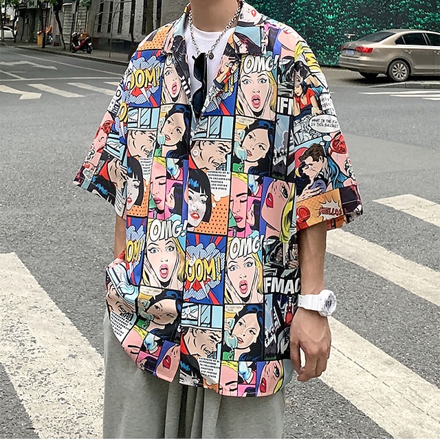 

Inspired by Superheros Hero Blouse / Shirt Anime Terylene Anime 3D Harajuku Graphic Top For Men's