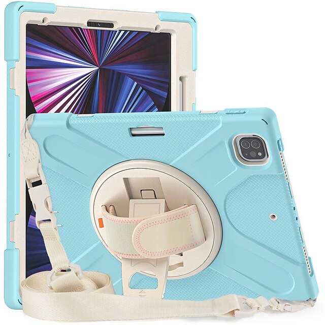 

Tablet Case Cover For Apple iPad 10.2'' 9th 8th 7th iPad Air 4th iPad Pro 12.9'' 5th iPad mini 6th Shockproof Dustproof with Stand Camouflage Solid Colored Silica Gel PC