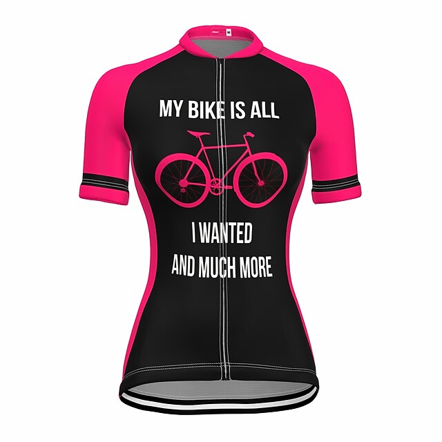 

21Grams Women's Short Sleeve Cycling Jersey Summer Spandex Black Bike Top Mountain Bike MTB Road Bike Cycling Quick Dry Moisture Wicking Sports Clothing Apparel / Stretchy / Athleisure
