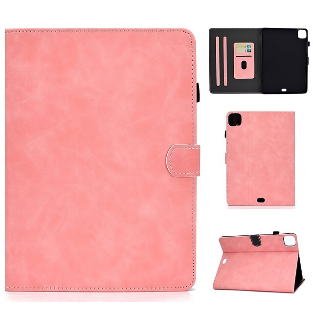 

Tablet Case Cover For Apple iPad 10.2'' 9th 8th 7th iPad Air 4th iPad mini 6th Portable Shockproof Dustproof Solid Colored PU Leather