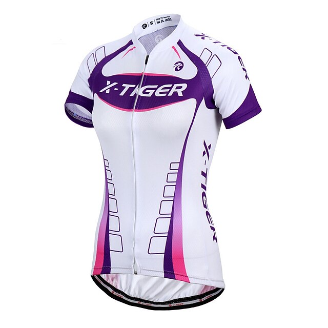 

Women's Short Sleeve Cycling Jersey Summer Spandex Purple Bike Top Mountain Bike MTB Road Bike Cycling Quick Dry Sports Clothing Apparel / Athleisure