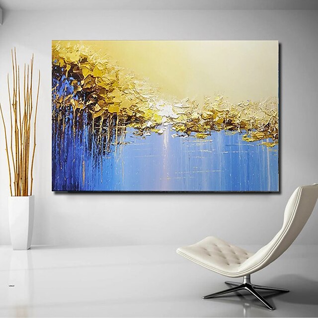 Home & Garden Wall Art | Oil Painting Hand Painted Horizontal Panoramic Abstract Landscape Modern Rolled Canvas (No Frame) - TB8