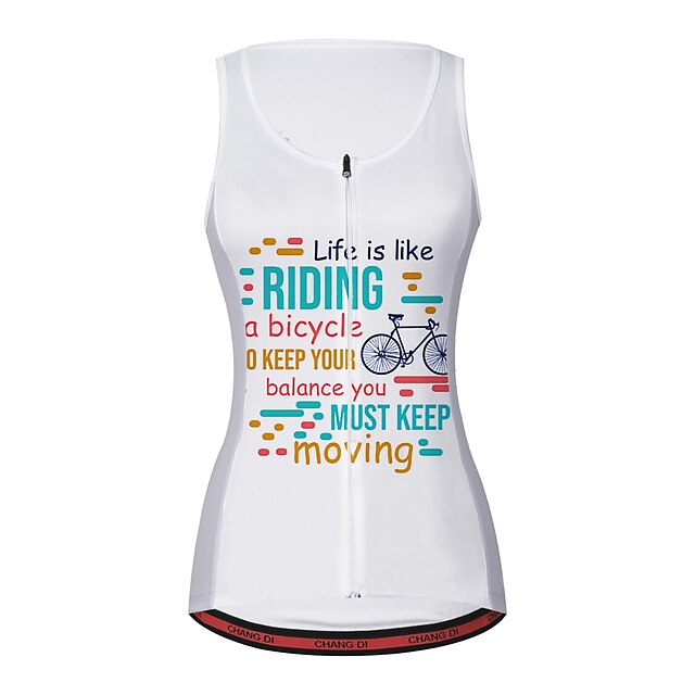 

21Grams Women's Short Sleeve Cycling Vest Summer Spandex White Bike Top Mountain Bike MTB Road Bike Cycling Quick Dry Moisture Wicking Sports Clothing Apparel / Stretchy / Athleisure