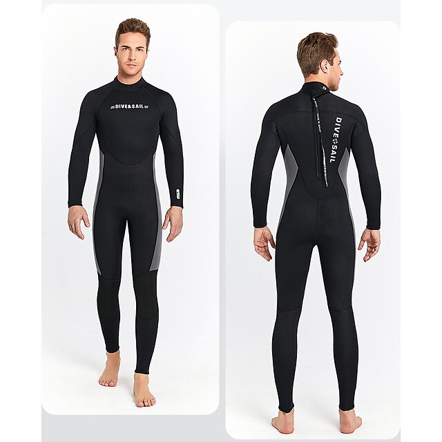 Sports & Outdoors Surfing, Diving & Snorkeling | Dive&Sail Mens Full Wetsuit 3mm SCR Neoprene Diving Suit Thermal Warm Windproof