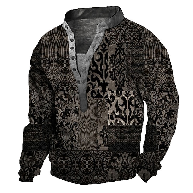 

Men's Unisex Sweatshirt Pullover Florals Graphic Prints Print Casual Daily Sports 3D Print Casual Vintage Hoodies Sweatshirts Long Sleeve Dark Gray