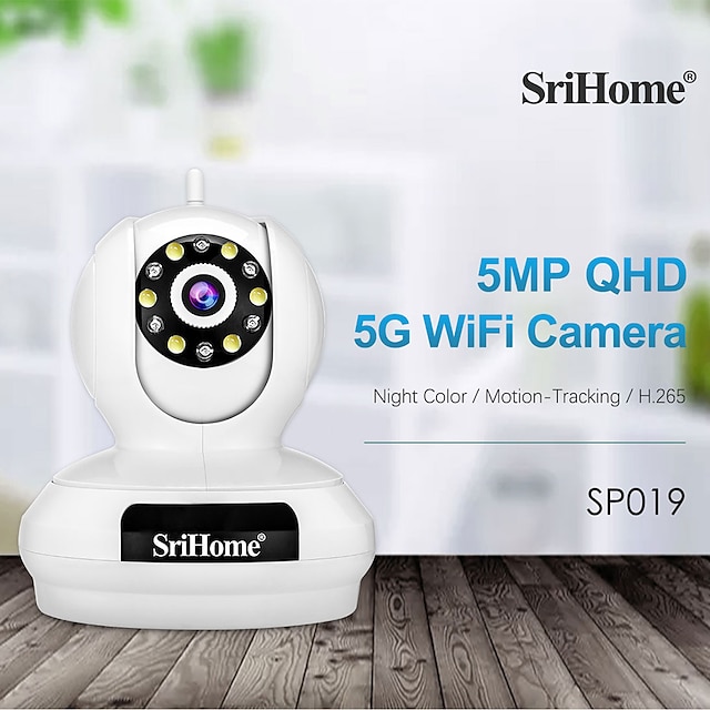 2022年 srihome sp019 5mp qhd 2.4g 5gデュアルバンドwifi自動追跡ワイヤレスptzipカメラワイヤレスインターホン モーション検出ベビーモニター 9037339 コレクション – €47.99