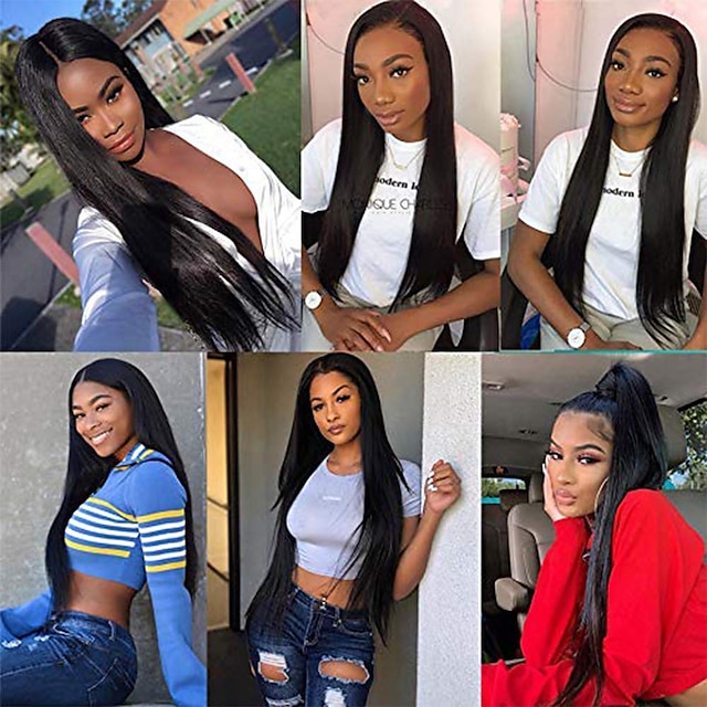 Beauty & Hair Wigs & Hair Pieces | Lace Front Wigs Human Hair Brazilian Straight 150% Density Human Hair Wigs for Black Women Na