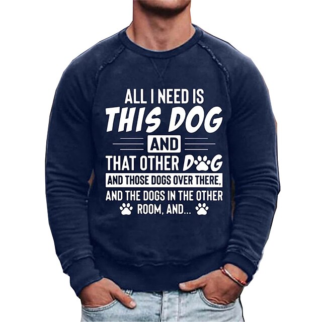 

Men's Sweatshirt Pullover Graphic Letter Print Sports Outdoor Casual Daily Hot Stamping Basic Casual Hoodies Sweatshirts Blue White Gray