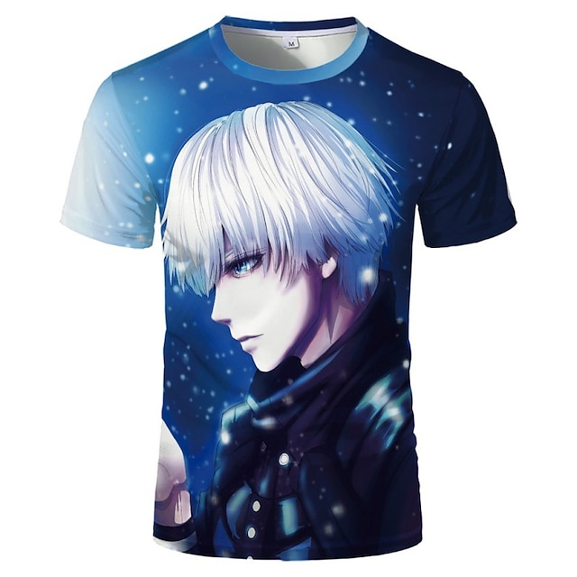 Toys & Hobbies Cosplay & Costumes | Inspired by Tokyo Ghoul Ken Kaneki T-shirt Cartoon 100% Polyester Anime Harajuku Graphic Kaw