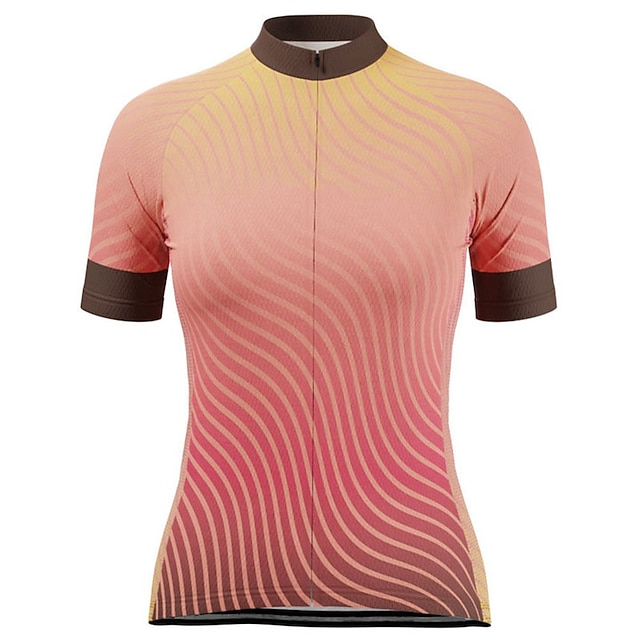 

21Grams Women's Short Sleeve Cycling Jersey Summer Spandex Green Pink Orange Bike Top Mountain Bike MTB Road Bike Cycling Quick Dry Moisture Wicking Sports Clothing Apparel / Stretchy / Athleisure