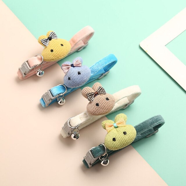 

Dog Pets Collar Tie / Bow Tie Retractable Cute and Cuddly Handmade Outdoor Rabbit Non-woven fabric Blue 1pc