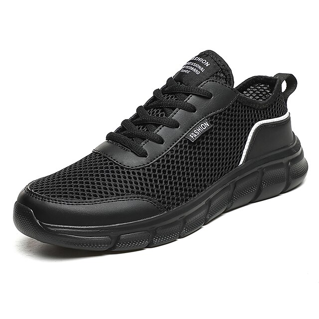 

Men's Sneakers Comfort Shoes Casual Daily Mesh Dark Grey Black / White Black Spring Summer