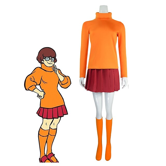 

Inspired by Scoob! Vilma Anime Cosplay Costumes Japanese Cosplay Suits Top Skirt Socks For Women's