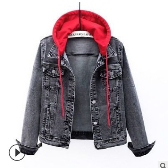 Womens Clothing Womens Outerwear | Womens Denim Jacket Street Daily Going out Spring Summer Regular Coat Regular Fit Breathable 