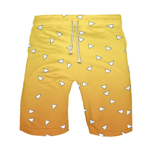 

Inspired by Demon Slayer: Kimetsu no Yaiba Agatsuma Zenitsu Cartoon Manga 100% Polyester Anime Harajuku Graphic Kawaii Shorts For Men's / Women's
