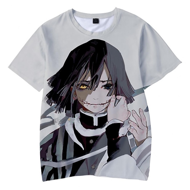 

Inspired by Demon Slayer: Kimetsu no Yaiba Obanai Iguro T-shirt Cartoon 100% Polyester Anime Harajuku Graphic Kawaii T-shirt For Men's / Women's / Couple's