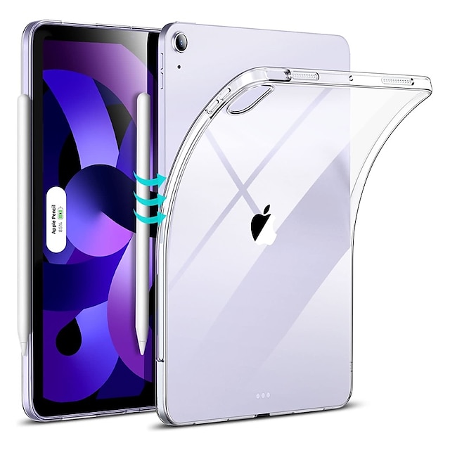  Clear Case Compatible with iPad Air 5th Generation (2022)/iPad Air 4th Generation (2020) Transparent Back Cover Supports Pencil 2 Project Zero Series Clear