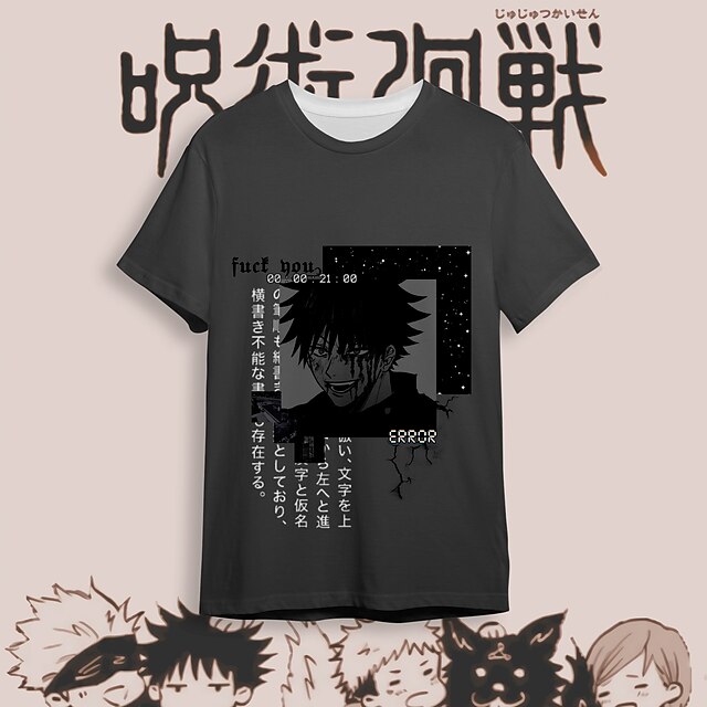 

Inspired by Jujutsu Kaisen Itadori Yuji T-shirt Cartoon 100% Polyester Anime Harajuku Graphic Kawaii T-shirt For Men's / Women's / Couple's