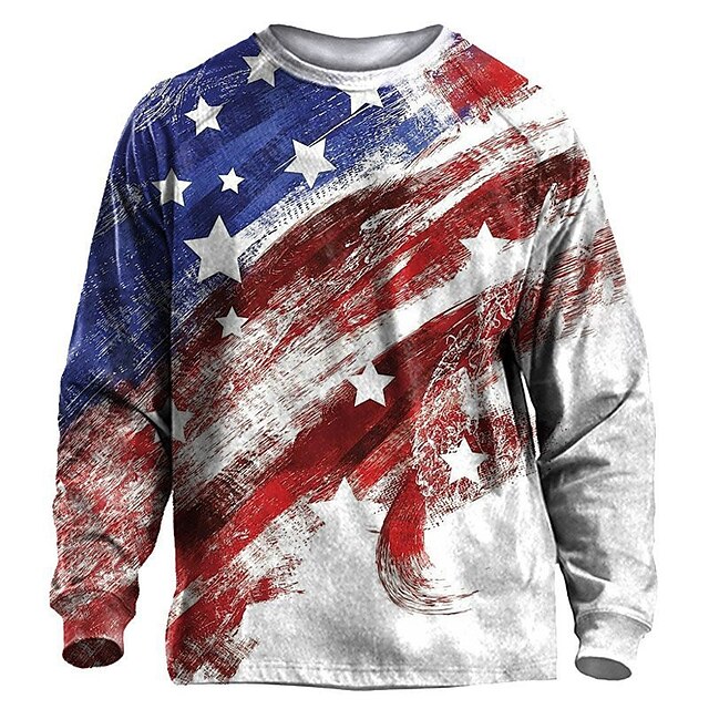 

Men's Sweatshirt Pullover Graphic National Flag Print Sports Outdoor Casual Daily 3D Print Basic Casual Hoodies Sweatshirts Red