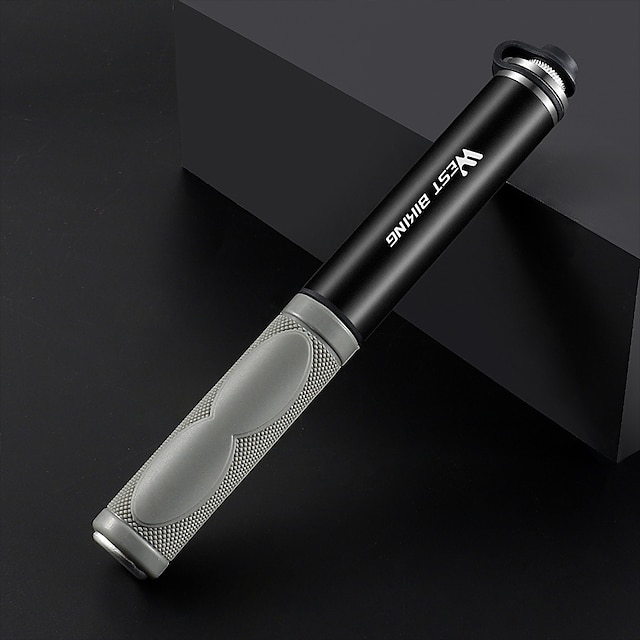 

WEST BIKING Mini Bike Pump Ultra Light (UL) 120 PSI Convenient For Triathlon Cycling Bicycle Aluminum Black