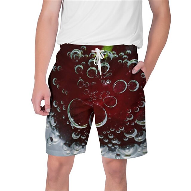 

Men's Streetwear Hawaiian Shorts Beach Shorts 3D Print Elastic Drawstring Design Short Pants Casual Daily Graphic Foam Breathable Soft Mid Waist Green Blue Wine Yellow S M L XL XXL