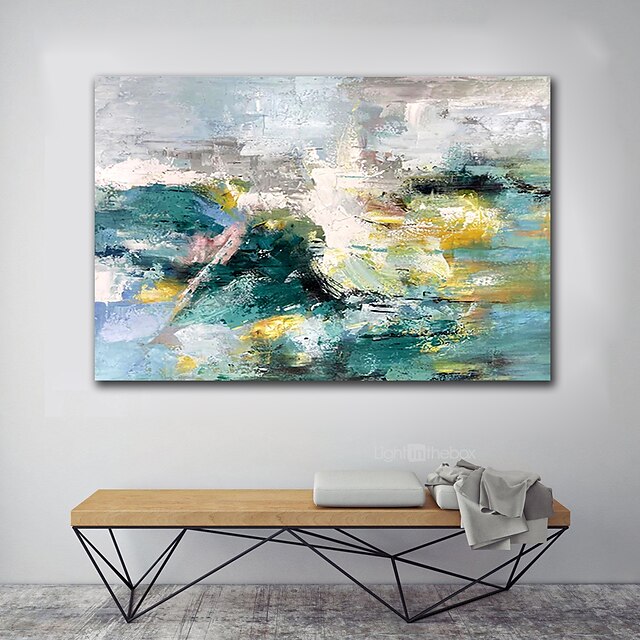 Home & Garden Wall Art | Oil Painting Hand Painted Horizontal Panoramic Abstract Landscape Modern Stretched Canvas - NY00071