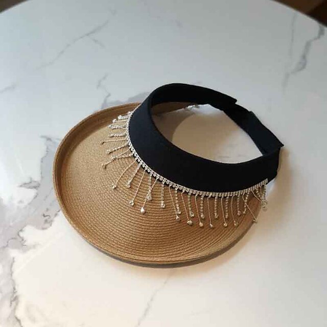 

Fashion Basketwork Hats with Rhinestone 1pc Wedding Headpiece