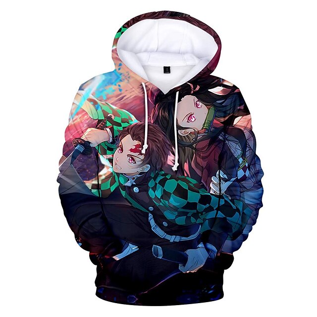 

Inspired by Demon Slayer: Kimetsu no Yaiba Kamado Nezuko Kamado Tanjiro Hoodie Cartoon 100% Polyester Anime Harajuku Graphic Kawaii Hoodie For Men's / Women's / Couple's