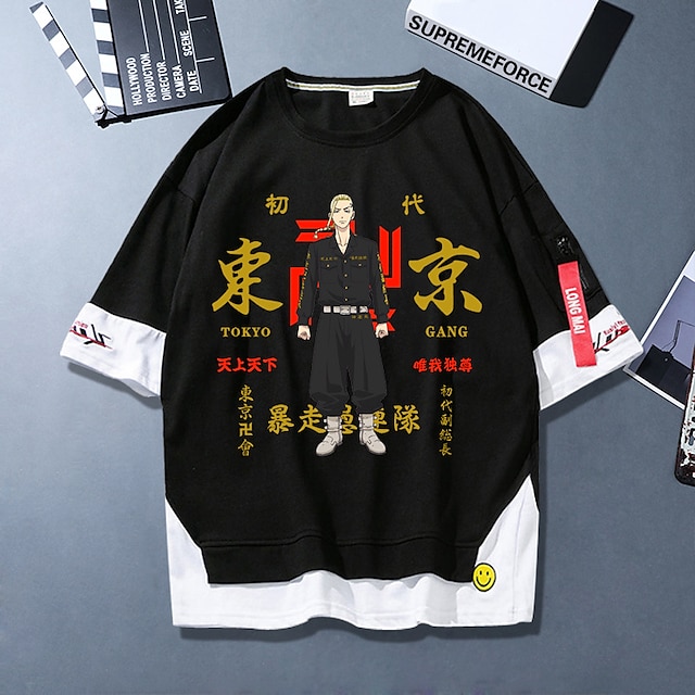 

Inspired by Tokyo Revengers Draken Mikey Hoodie Cartoon Polyester / Cotton Blend Anime Harajuku Graphic Kawaii Hoodie For Women's
