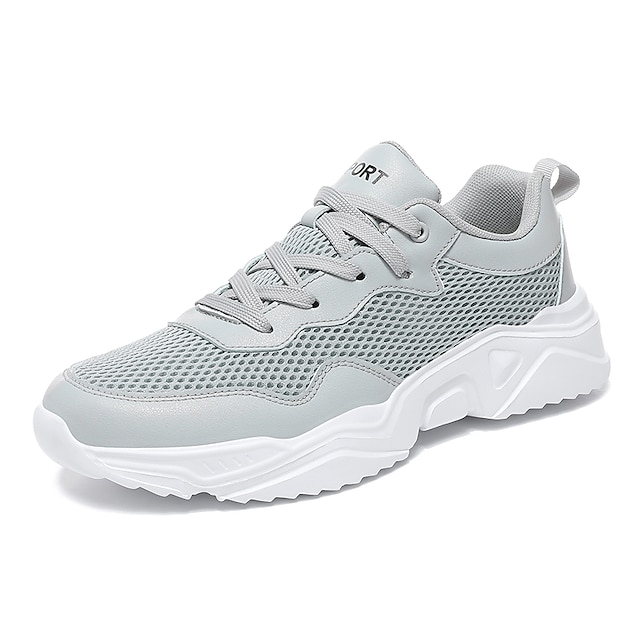 

Men's Sneakers Comfort Shoes Sporty Casual Daily Outdoor Mesh Black Gray Spring Summer