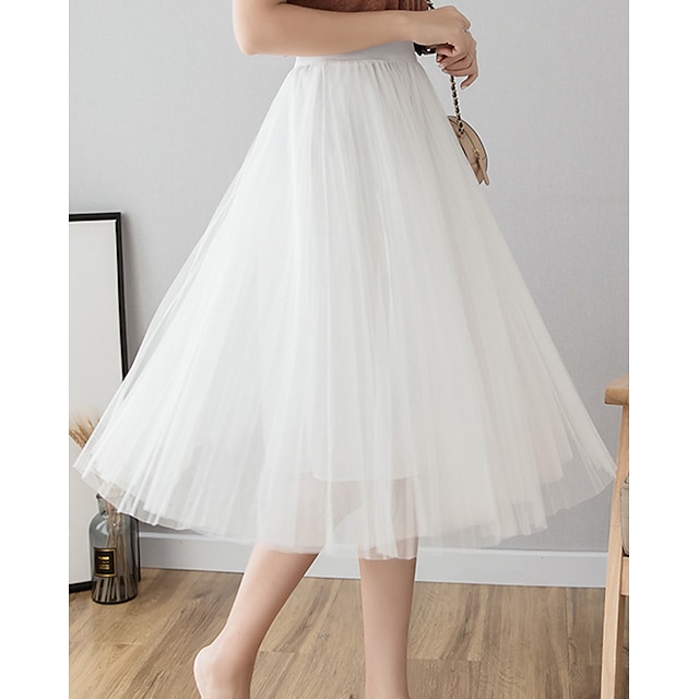 

Women's Fashion Capris Skirts Casual / Daily Weekend Solid Colored Layered Blue White Black One-Size