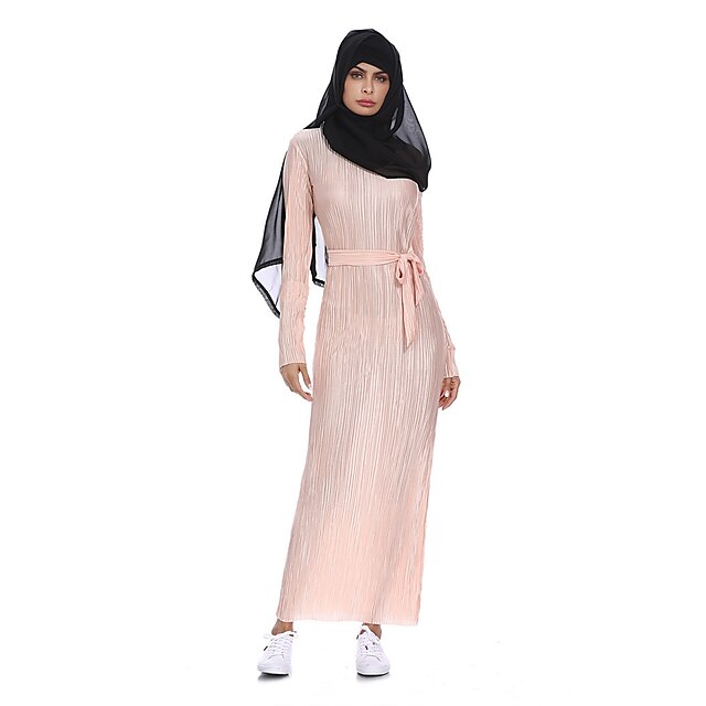 

Arabian Muslim Adults Women Abaya Abaya Kaftan Dress For Party Festival Polyester Masquerade Dress