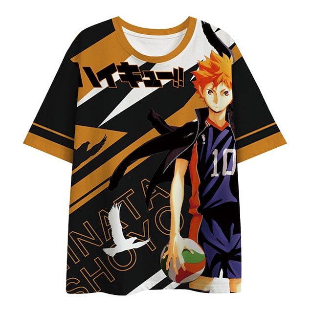 Toys & Hobbies Cosplay & Costumes | Inspired by Haikyuu Hinata ShoYou T-shirt Cartoon 100% Polyester Anime Harajuku Graphic Kawa